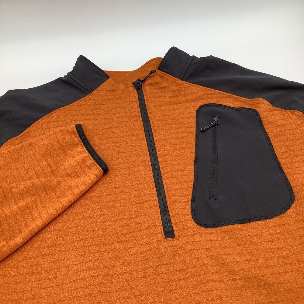 Alaskan Hardgear By Duluth Mens Long Sleeve 1/4‎ Zip Pullover Orange Size 2XL